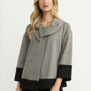 Joseph Ribkoff.  NWOT.   Two - Tone Shawl Collar Sweater Style 204089